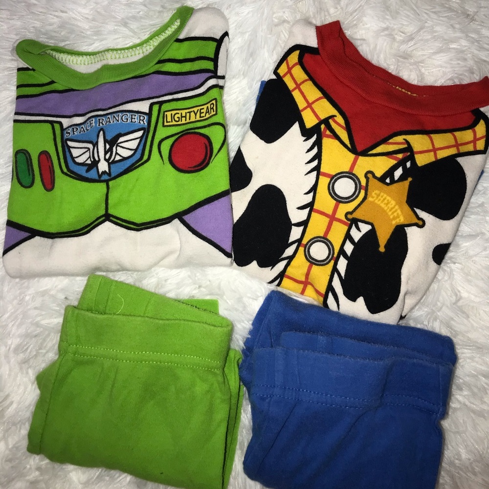 TODDLER BOY BUZZ & WOODY PJ SETS DISNEY!